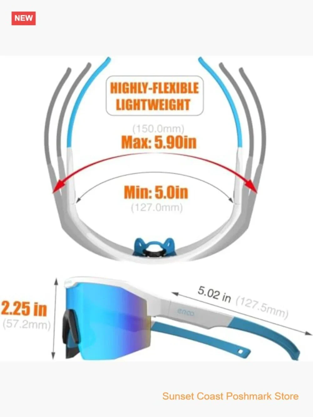 Youth Polarized Sports Sunglasses for Baseball Softball Cycling UV400